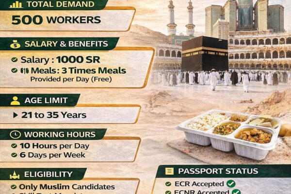 Ewan Group of Company द्वारा सऊदी अरब में Hajj Khidmat Workers (हज सेवा कर्मियों)